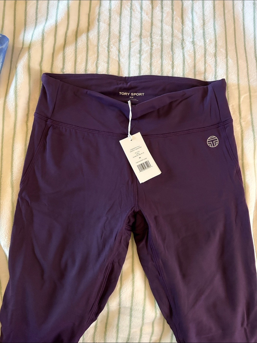 NWT Tory Sport Deep Plum Performance Leggings size M